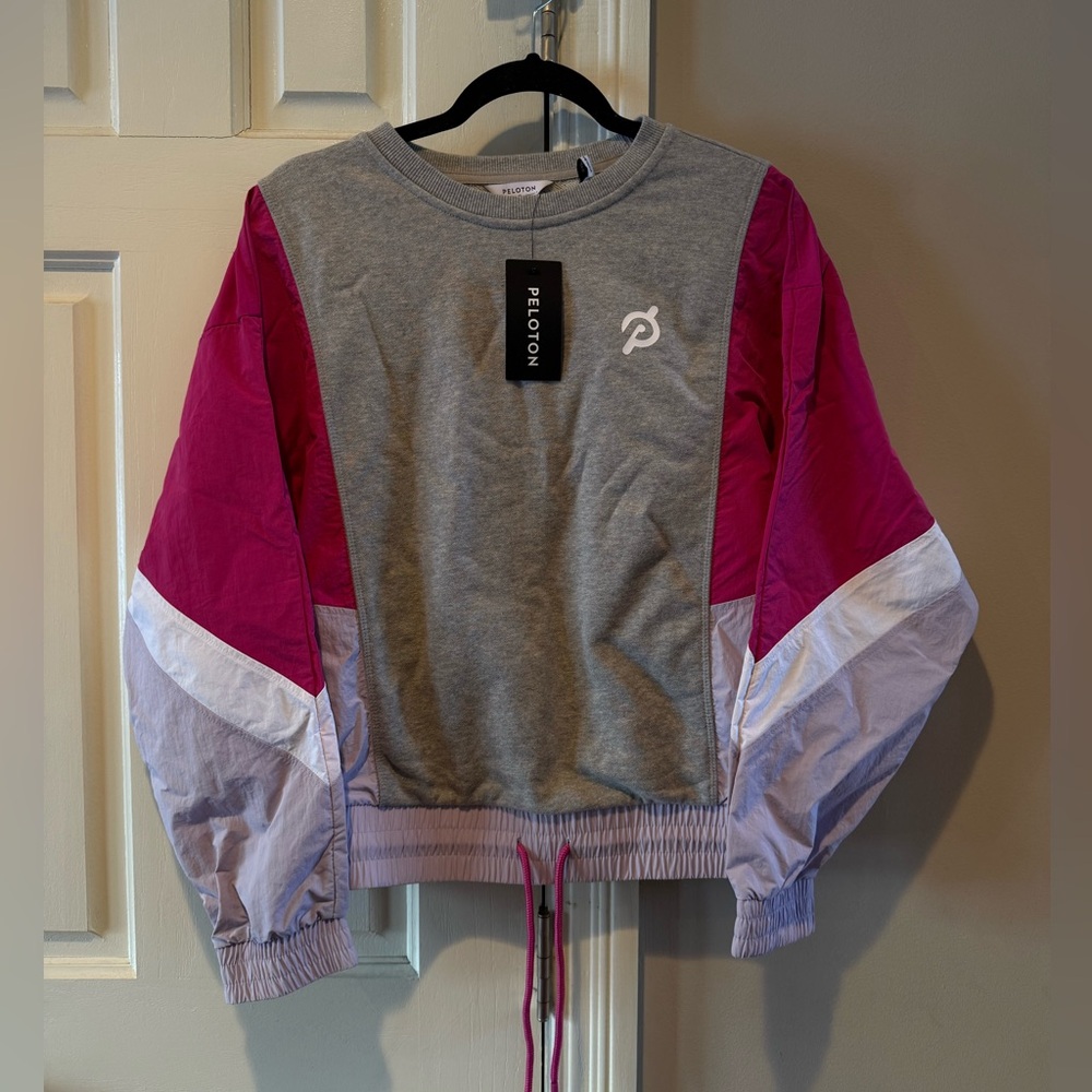 NWT Peleton Women’s Chic Fabric Mix Pullover Sweatshirt